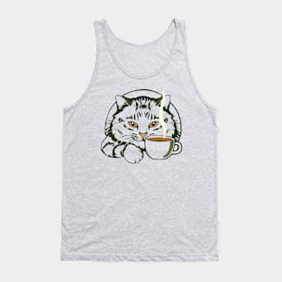 coffee cat Tank Top